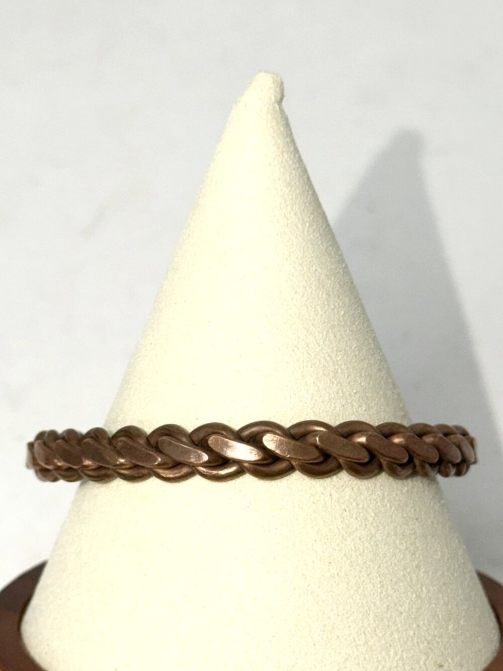 Copper Bracelet Cuff 6 ¾” Solid Heavy Twist Arthritis Pain Therapy Healing 27.7